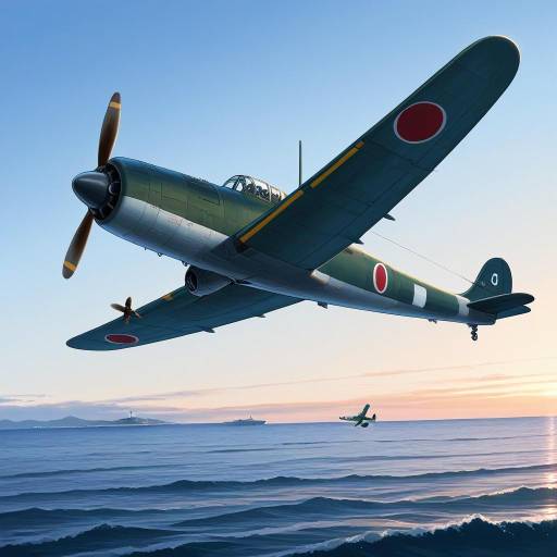 WWII Fairy Airplane in Ocean Scene