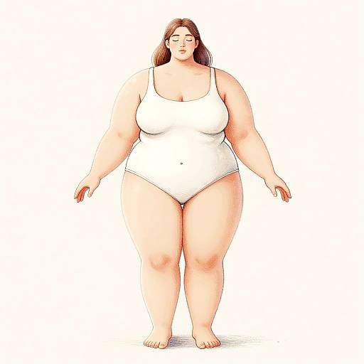 Curvy Character Sketch in Pastels