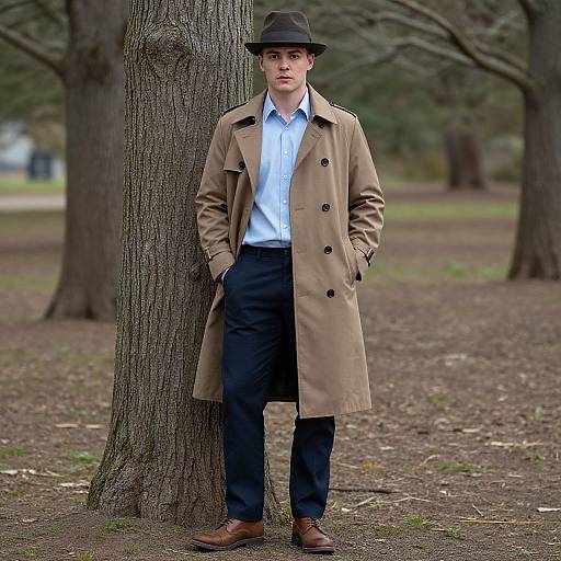 Realistic Detective in Trench Coat