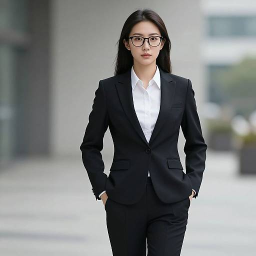Modern Female Lawyer in Formal Suit