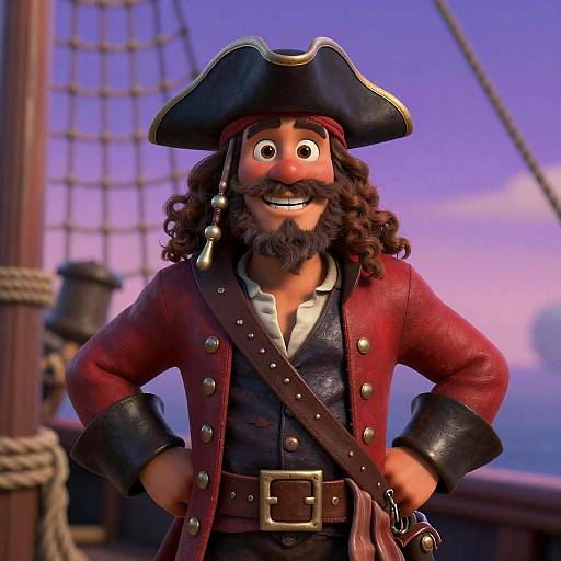 Confident Animated Pirate Character Design