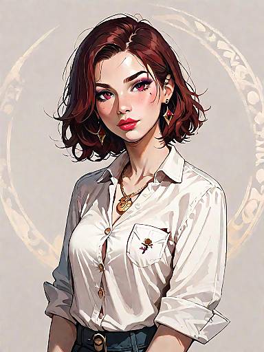 Realistic Full Body Woman in Casual Outfit