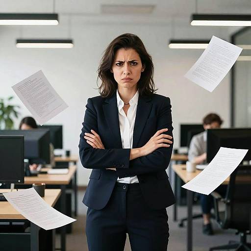 Frustrated Businesswoman in Office