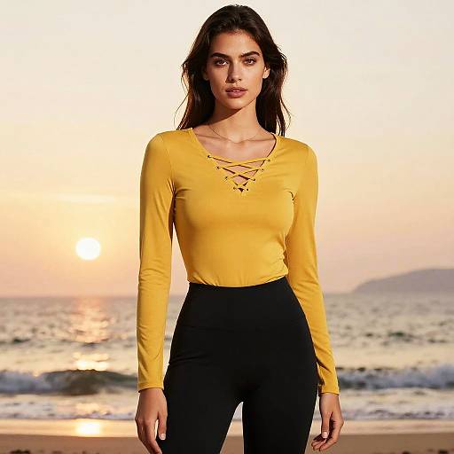Sunset Beach Fashionista in Mustard
