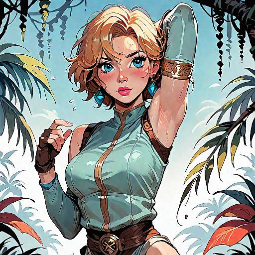 Embarrassed Jungle Explorer in Leotard