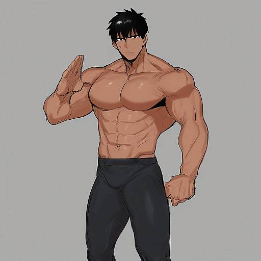 Illustration of Arash (fate), fate (series) in the style of Suisogenshi
