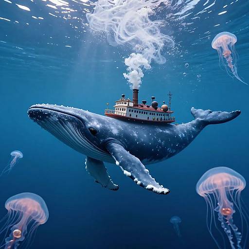 Surreal Steamship Whale Odyssey