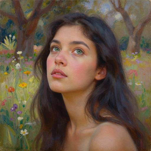 Impressionistic Portrait of Ethereal Beauty