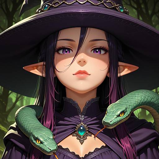 Portrait of Young Elf Witch