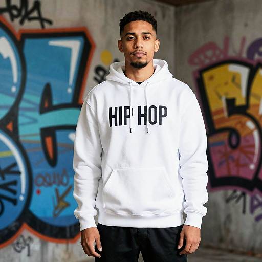 Hip Hop Man in Graffiti Room