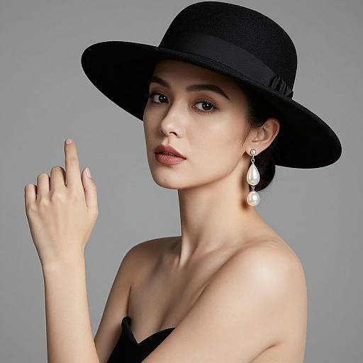 Elegant Woman with Pearl Jewelry