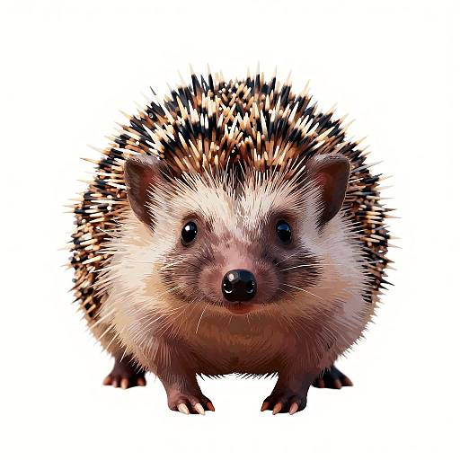 Detailed Lifelike Hedgehog Vector Art