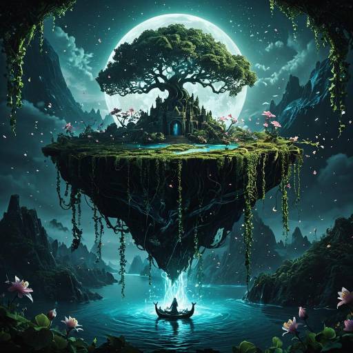 Floating Island with Ethereal Sorcerer