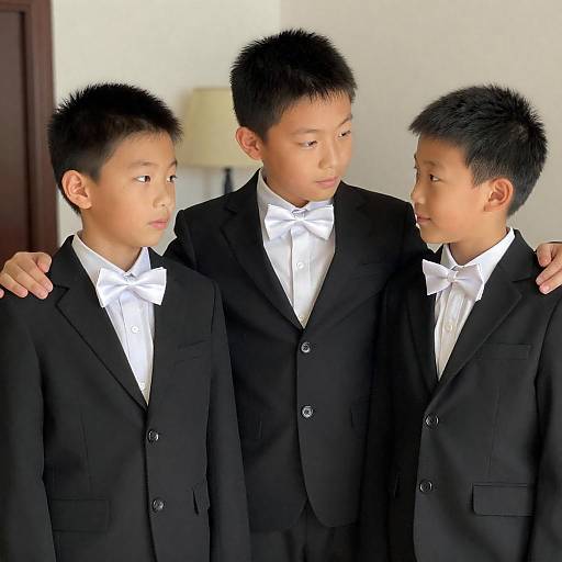 Formal Portrait of Three Young Boys