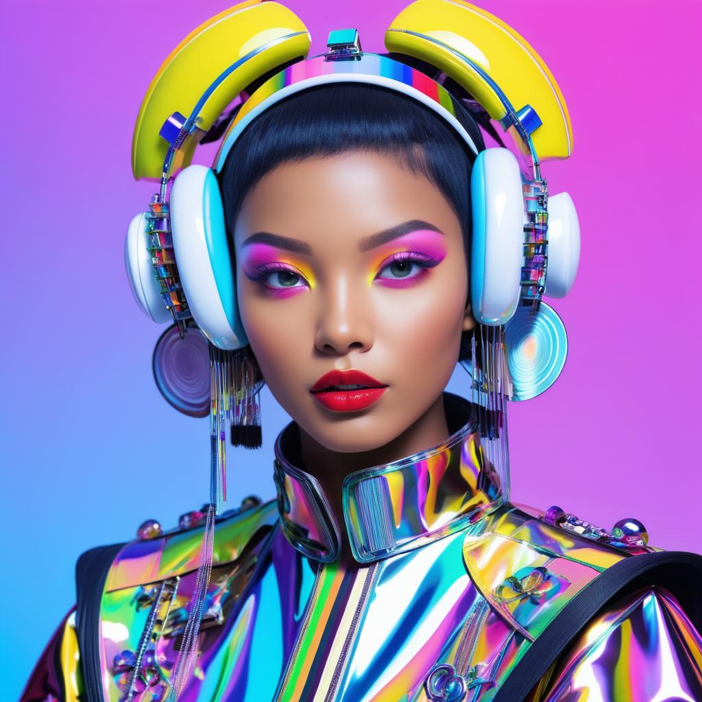 Futuristic Cybernetic Fashion Portrait