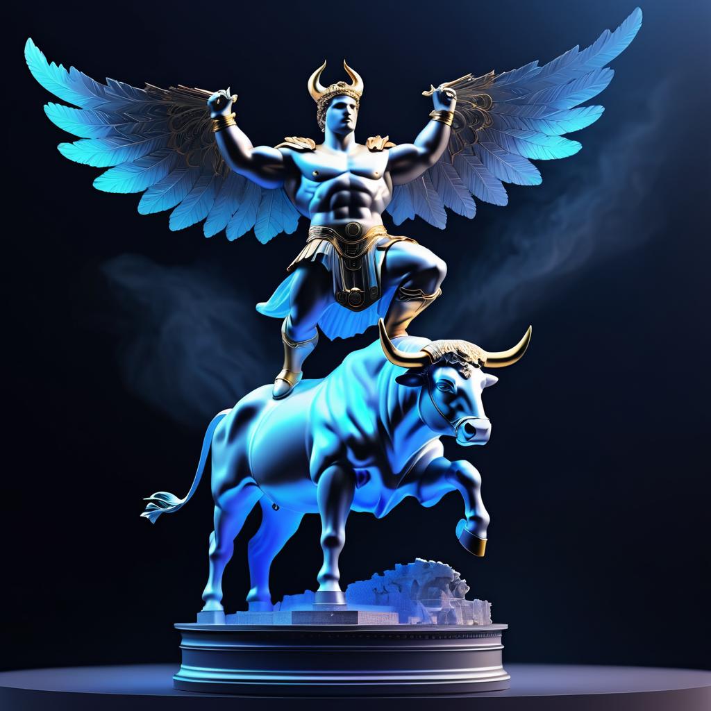 Majestic Bull of Rome in Opal Light