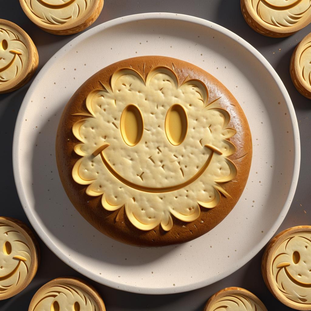 Smiley Face Multigrain Loaf Art