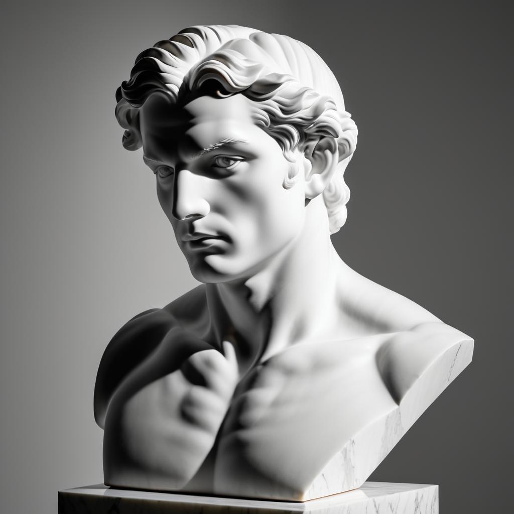 Michelangelo's David in Soft Lighting