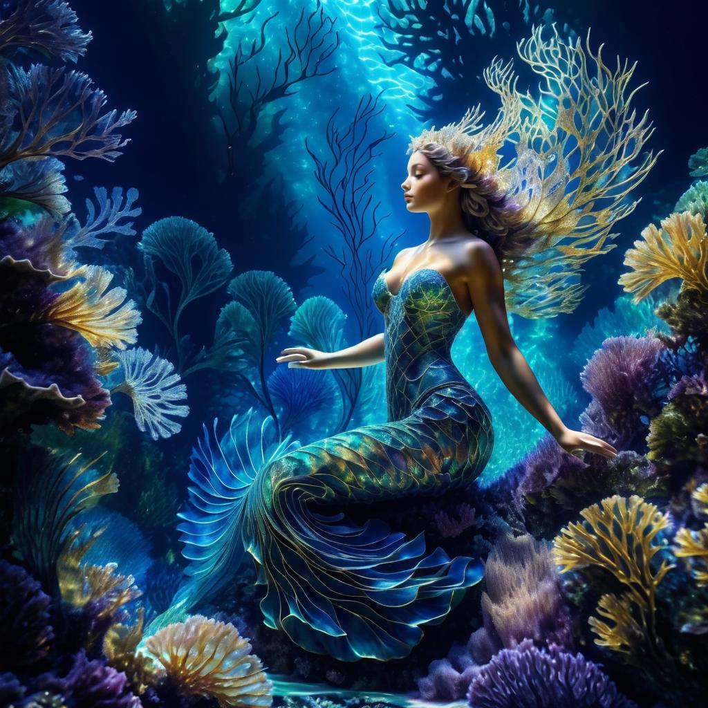 Enchanting Mermaid Shifting into Corals