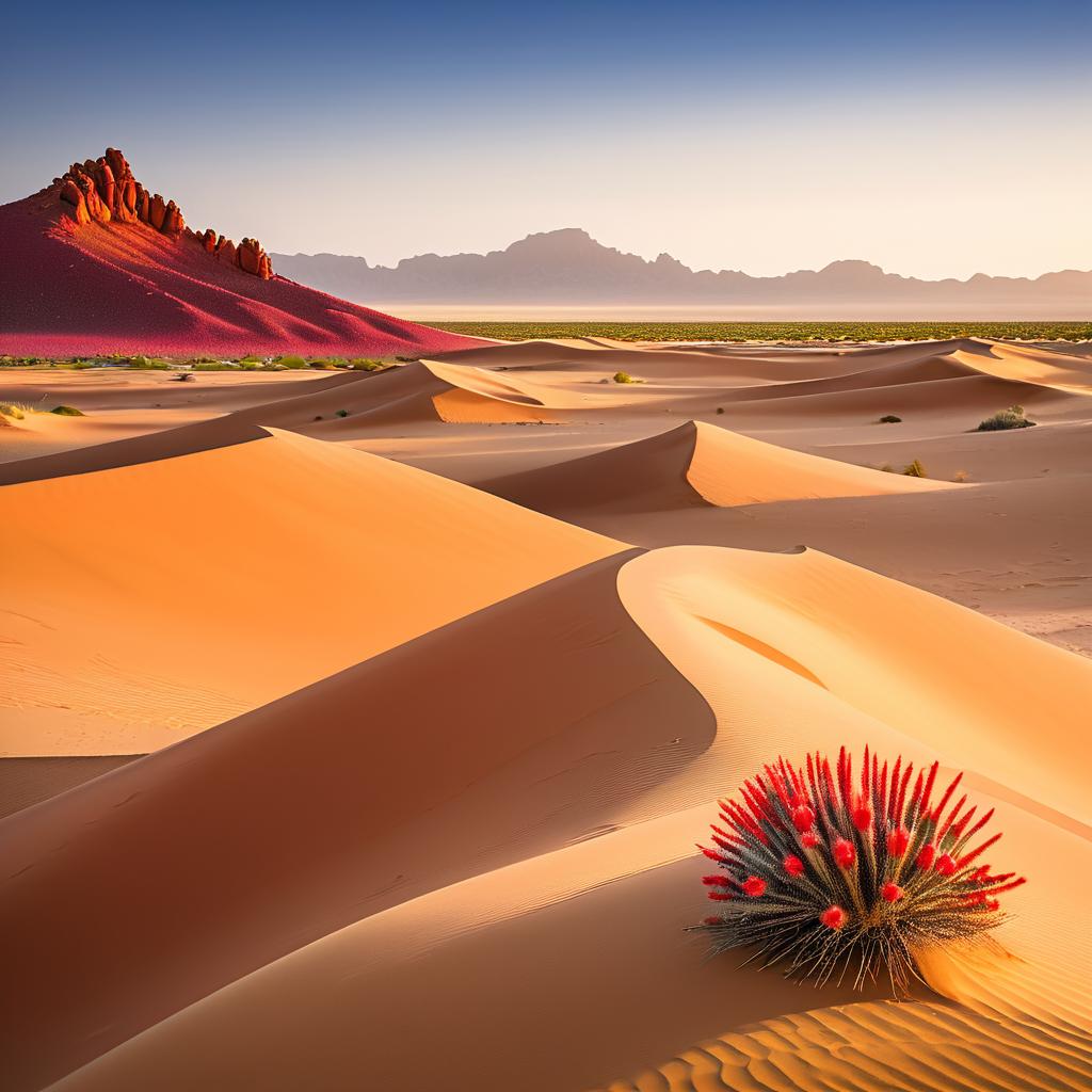 Majestic Desert Landscape in Golden Light