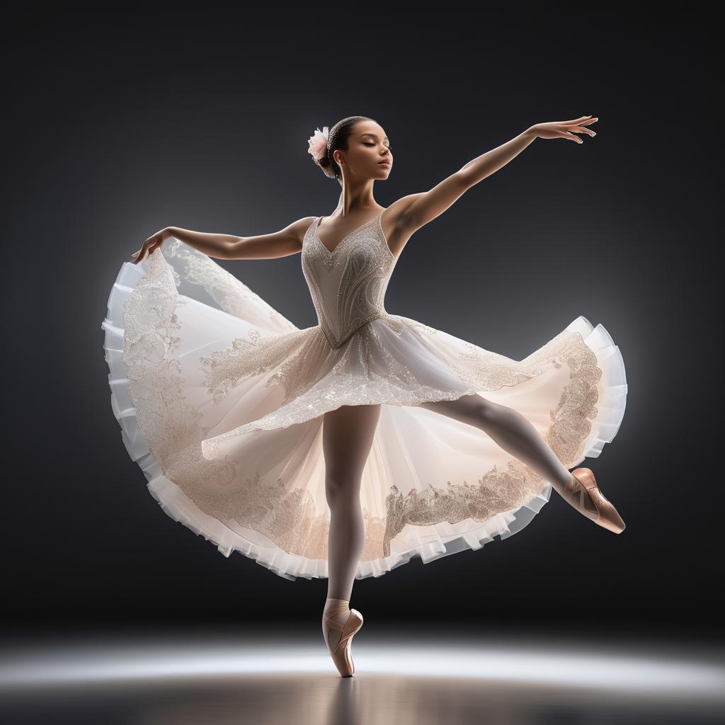 Elegant Ballerina Portrait in Detail