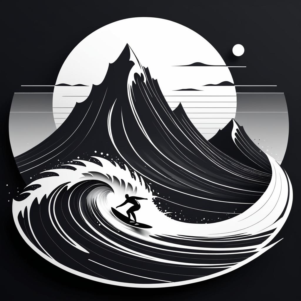 Dynamic Surf App Logo Design Concept