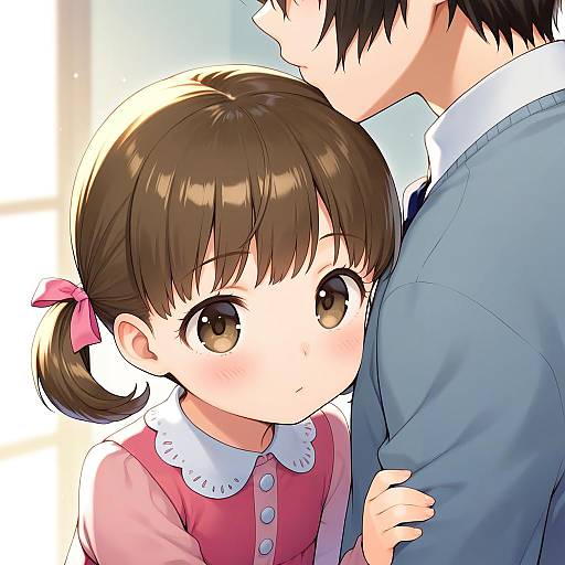 Illustration of Doujima nanako, persona in the style of Hijiki (hijikini)