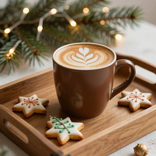 Cozy Christmas Cappuccino and Cookies