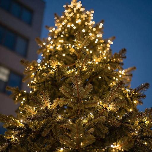 Twinkling Christmas Tree in Soft Light