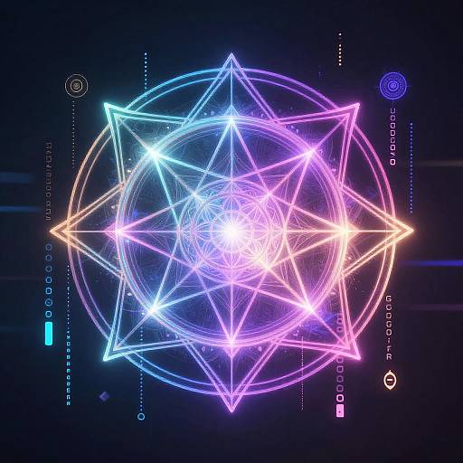 AI Mandala Generator with Neon Sci-Fi