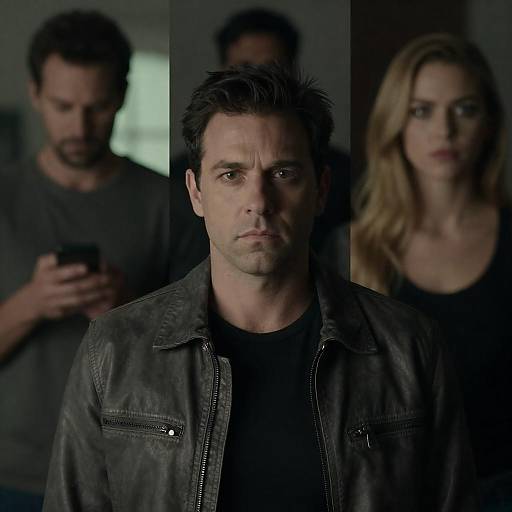 Mysterious Portrait in Dimly Lit Scenes