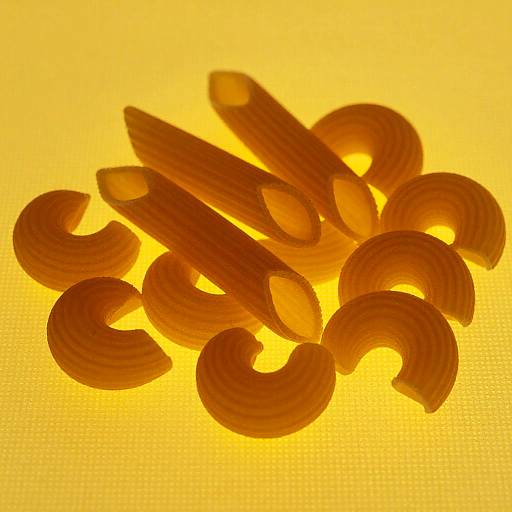 Glowing Yellow-Orange Pasta Close-Up