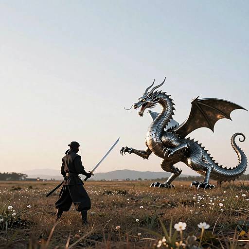 Minimalistic Metallic Ninja vs Hydra