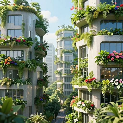 Futuristic Cityscape with Nature Integration