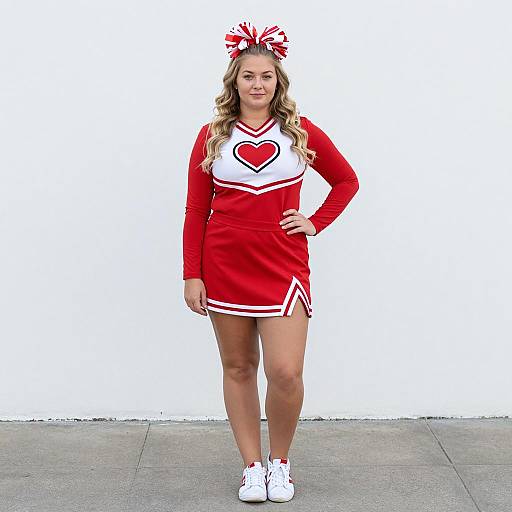 Plus Size Cheerleader in Stylish Outfit