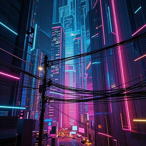 Cyberpunk Textile Urban Cityscape