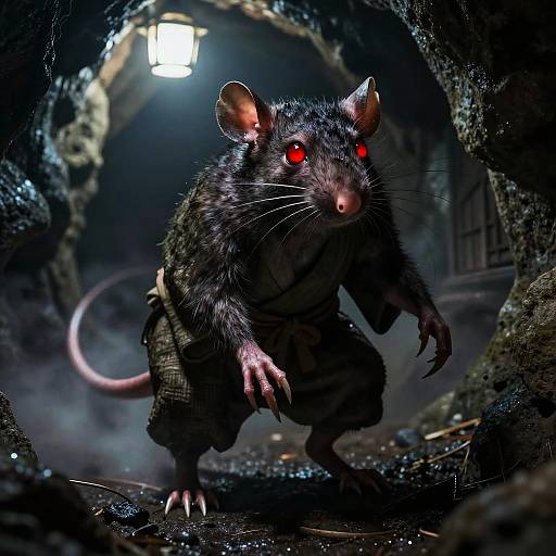 Sinister Rat Man in Kyoto Tunnels