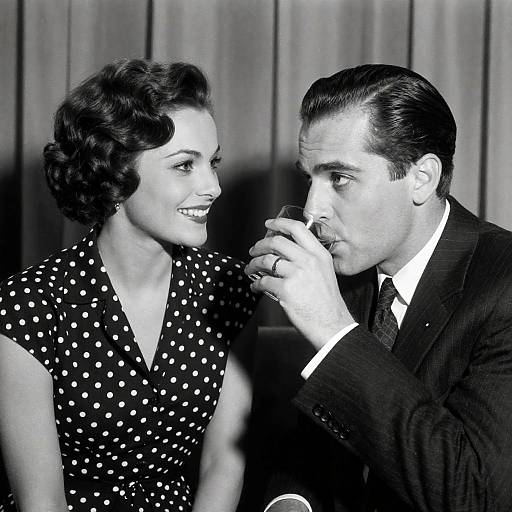 Classic Black-and-White Couple Photograph