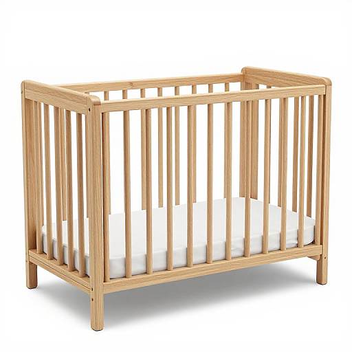 Illustrator Wooden Baby Crib Design