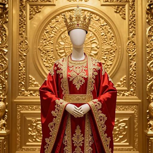 Regal Mannequin With Golden Crown