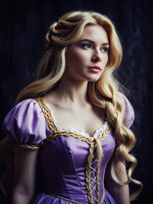 Woman in Rapunzel Costume Portrait