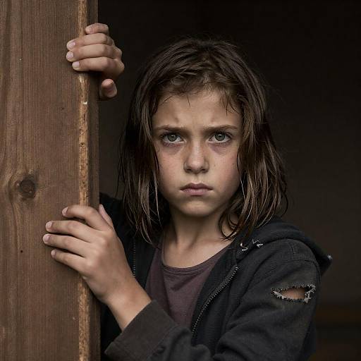 Intense Portrait of a Young Girl