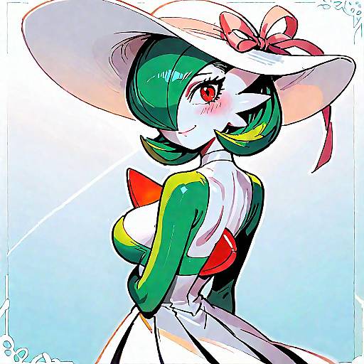 Smiling Gardevoir in White Dress