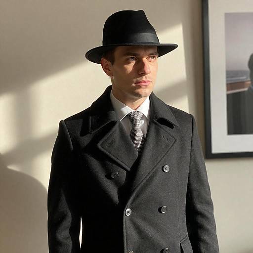 Sunlit Portrait of Man in Fedora