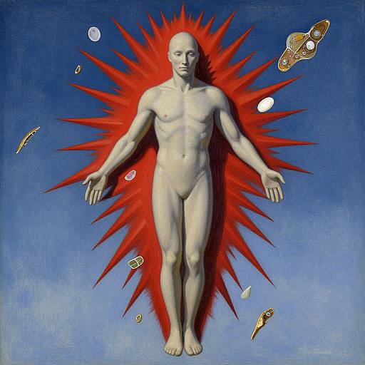 Symmetrical Sandman Portrait with Aura