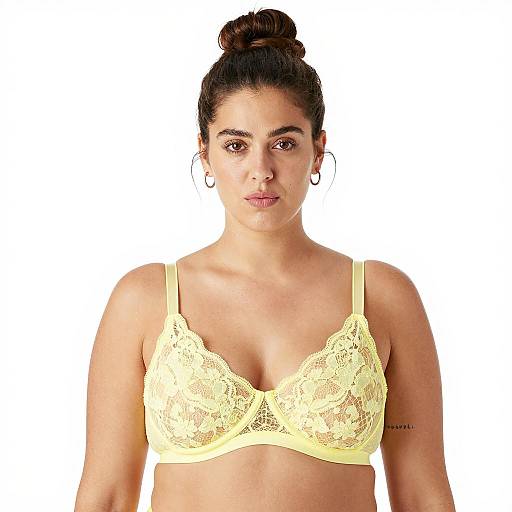 Portrait of a Woman in Lace Bra