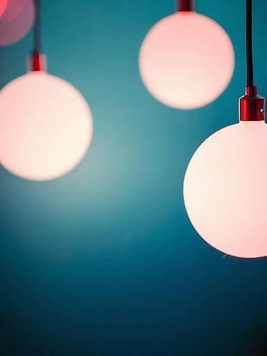 Abstract Glowing Hanging Spheres