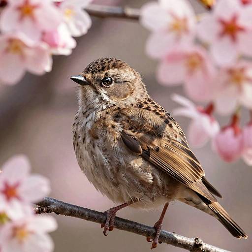 Photorealistic Starly on Cherry Blossom