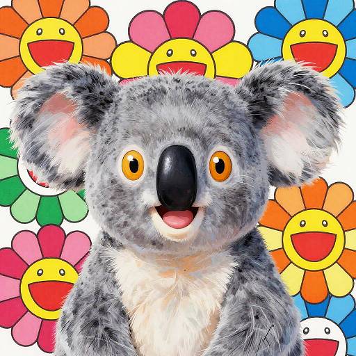 Pixar-Style Koala Pop Art Portrait