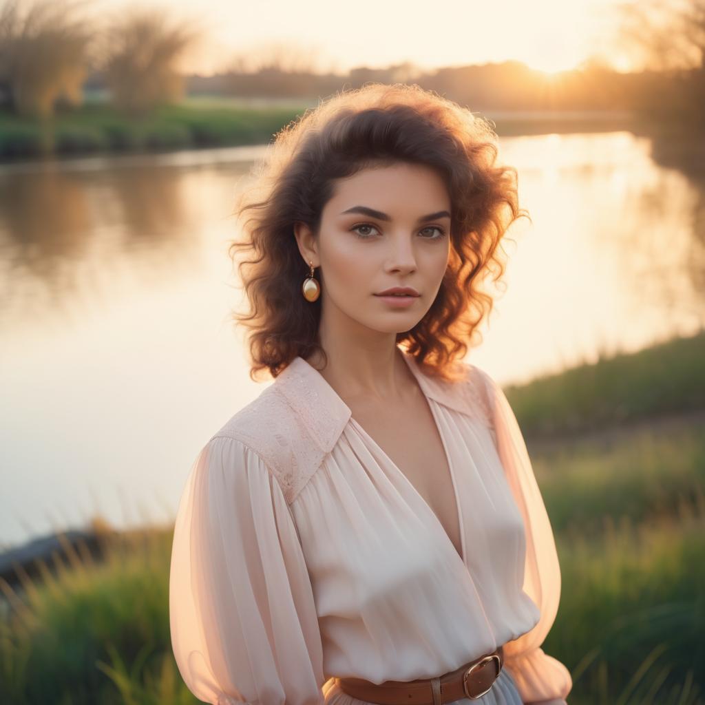 Stunning 1980s Portrait by the River